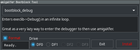 amigaXfer bootblock tool